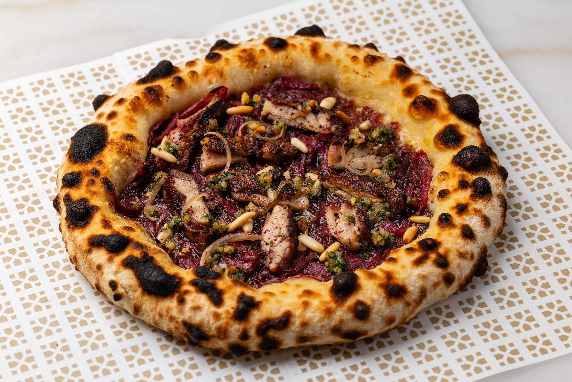Chicken Musakhan Khubz Pizza (G,D,N)