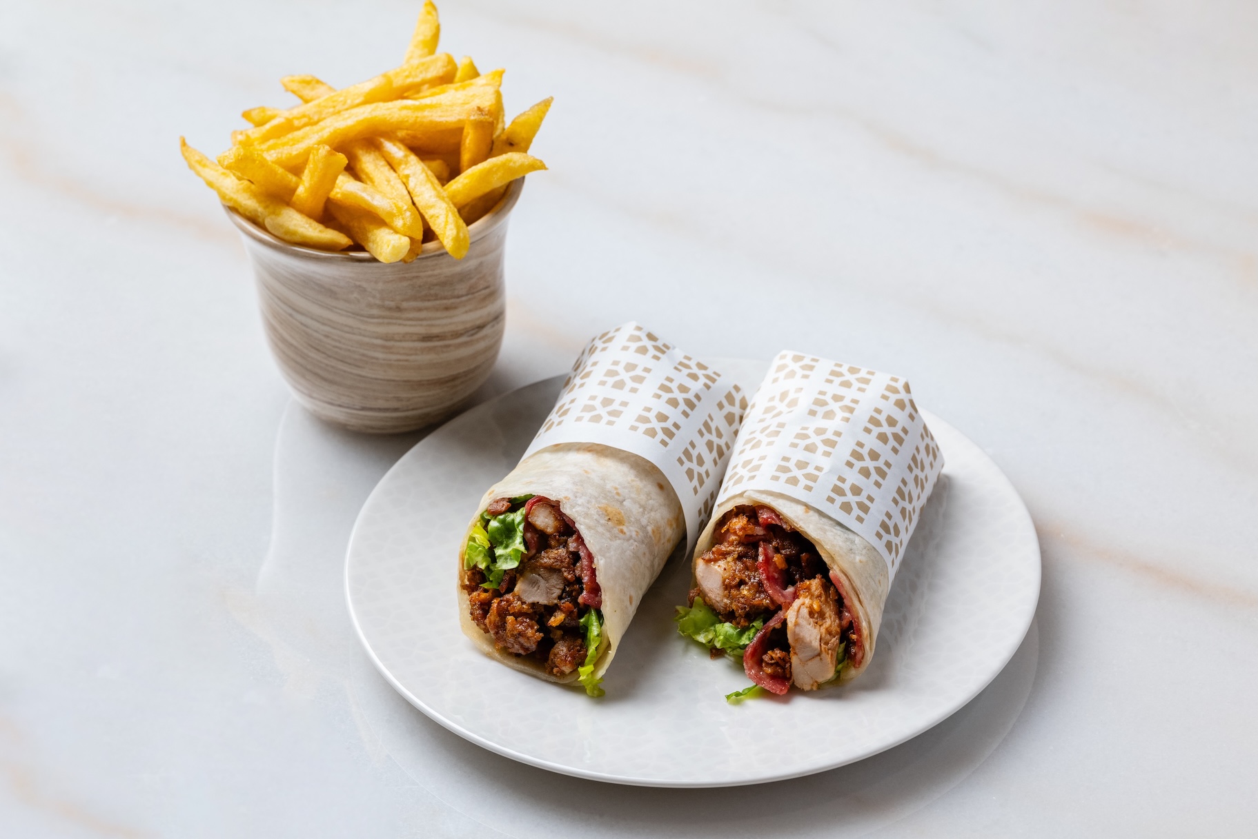 Harra Spiced Smoked Turkey with Fries (G,D)