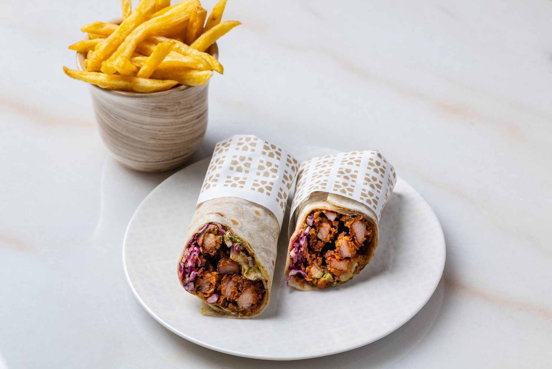 Crispy Chicken Wrap with Fries (G,D)