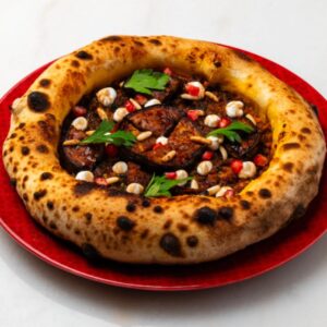 Lamb Ragout and Eggplant Khubz Pizza (G,D)